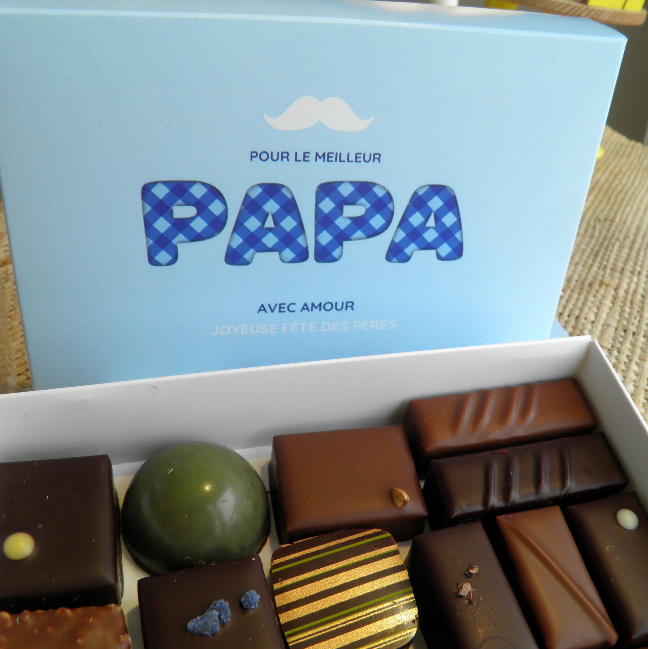Boite "meilleur Papa" 16 chocolats